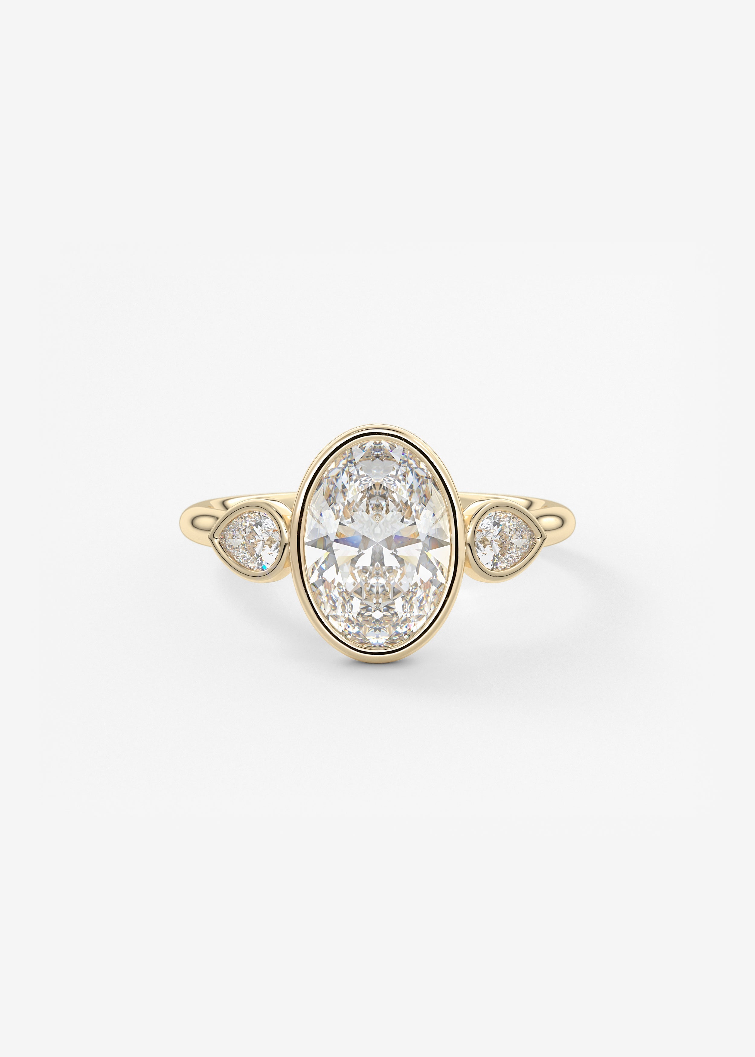 Oval Solitaire With Raised Basket Gallery Lab Grown Diamond Engagement Ring